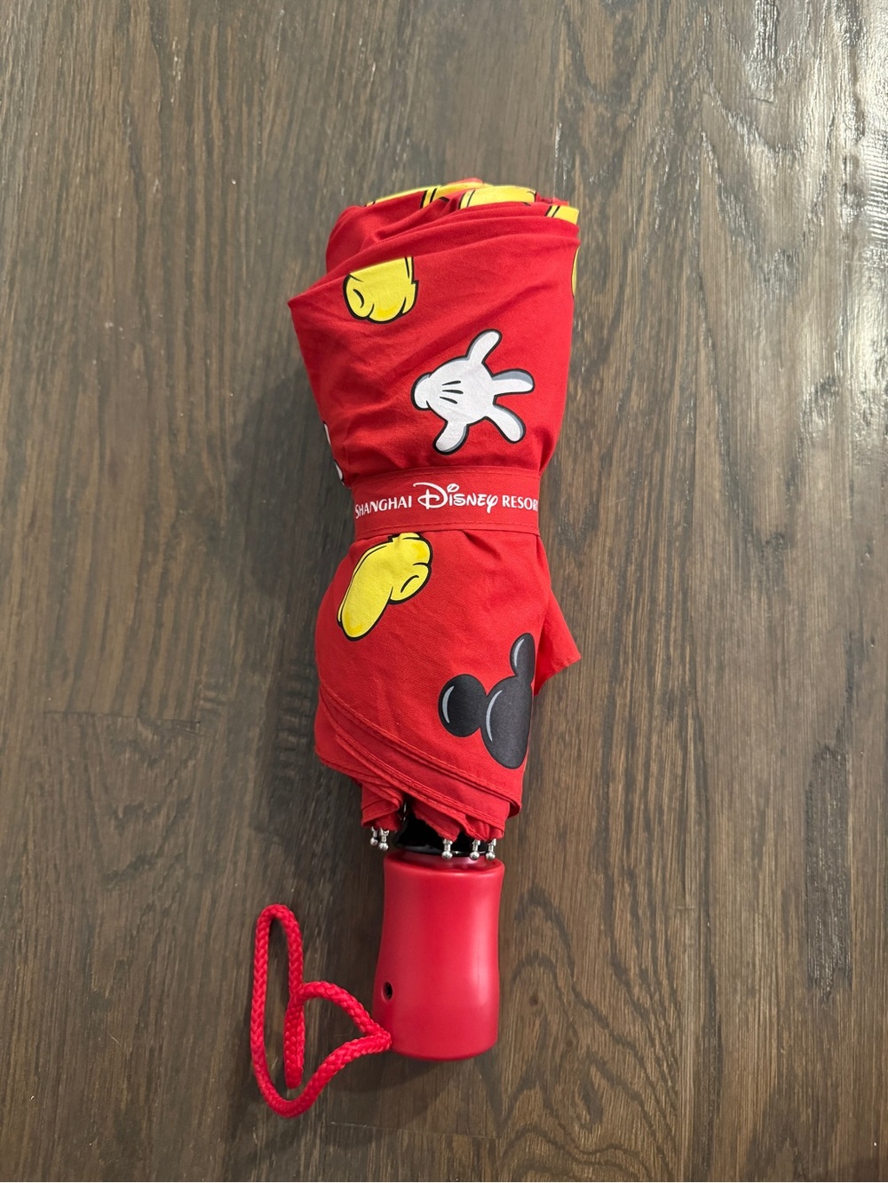 Shanghai Disney resort umbrella red color